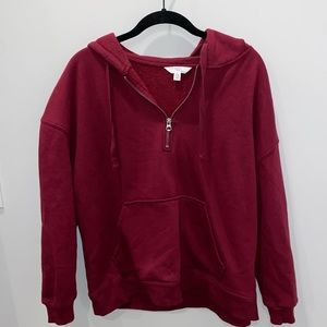 Red Time and Tru 1/4 Zip Sweater Size 4-6